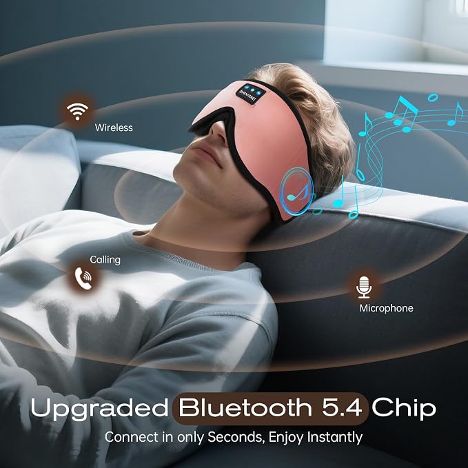 3D Sleep Mask with Bluetooth Headphones, Sleeping Headphones - Image 5