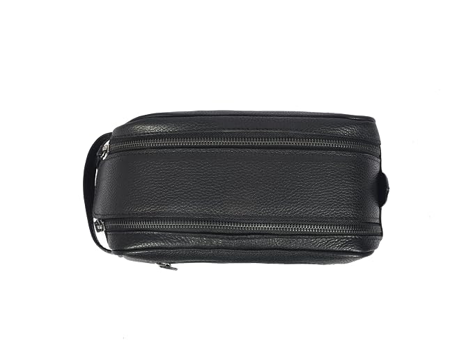 10" Premium Leather Toiletry Travel Pouch - Image 4