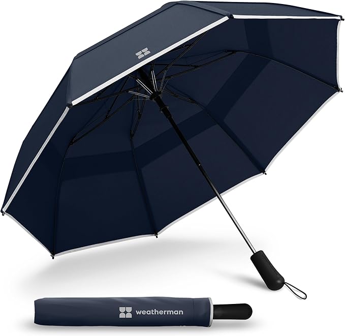 Weatherman Premium Collapsible Travel Umbrella by Weatherman