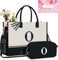 TOPDesign Personalized Initial Canvas Tote Bag, by TOPDesign