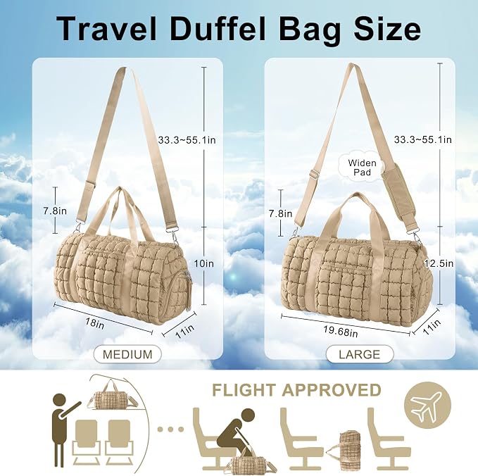 Quilted Travel Duffle Bag Gym Bag - Image 2