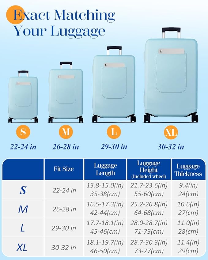 Slohif Luggage Cover for Suitcase Tsa Approved Protector - Image 2