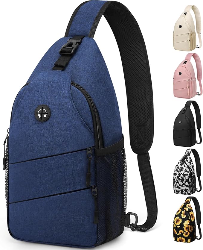 Crossbody Bags for Women Men Trendy Sling Bag Bakpack Casual Chest Bag by Pritent