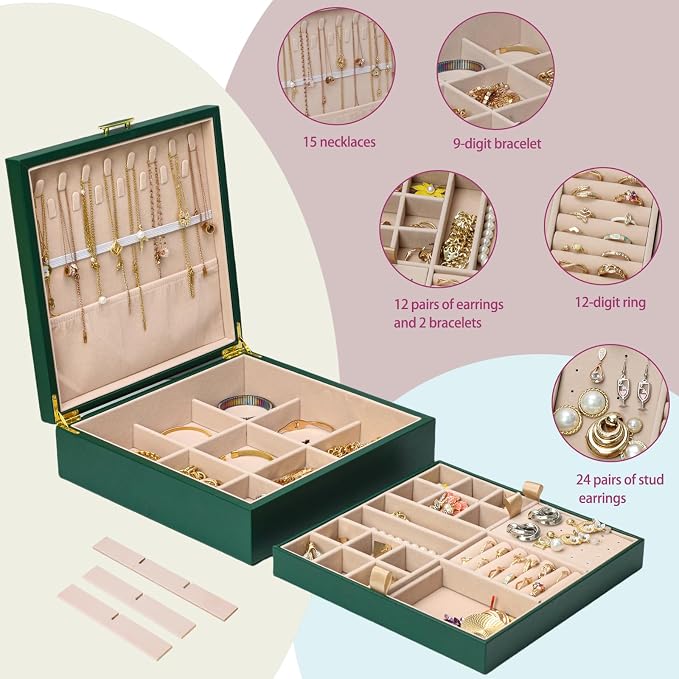 2-layer jewelry box，Jewelry Organizer - Image 5