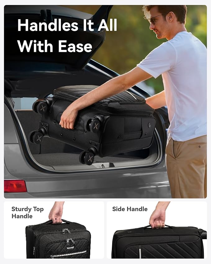 LUGGEX Carry On Luggage with Spinner Wheels - Image 7