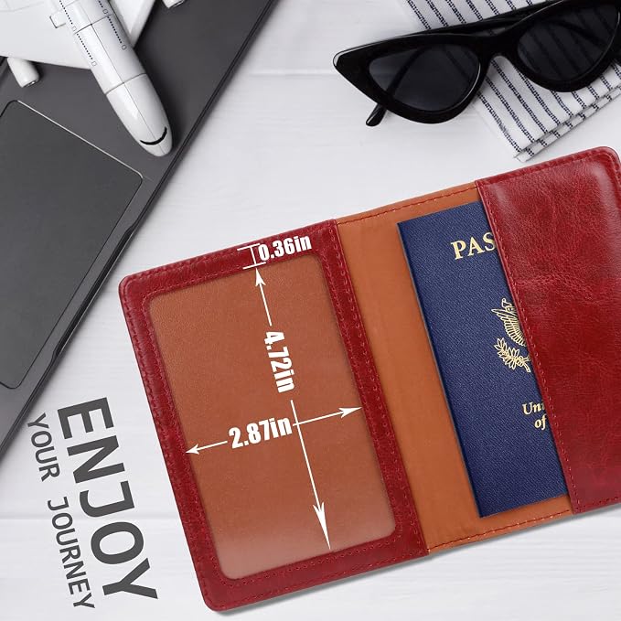 TIGARI Passport Holder for Travel Women Men, PU Leather Passport Wallet Cover - Image 6