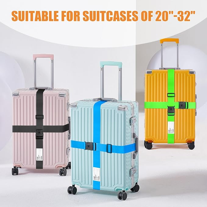BILIONE Luggage Straps TSA Approved Add a Bag Premium Accessory - Image 2