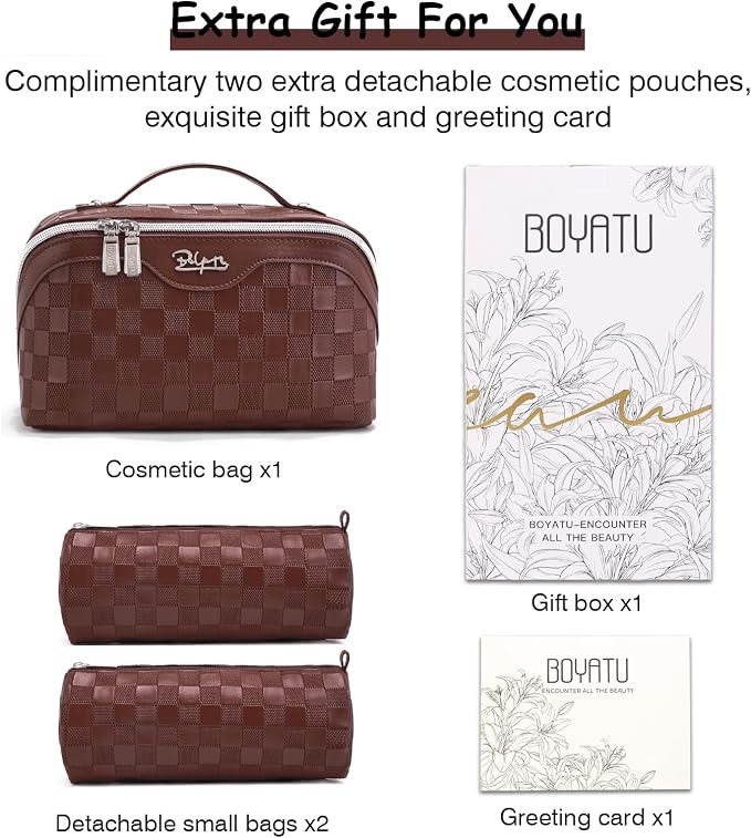 Travel Makeup Bag Organizer Cosmetic Bag: 3 Pcs Set Make up Bags - Image 5