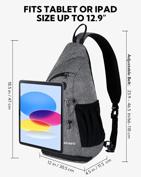 WATERFLY Large Crossbody Sling Bag: Over Shoulder Backpack Daypack Casual Cross - Image 2