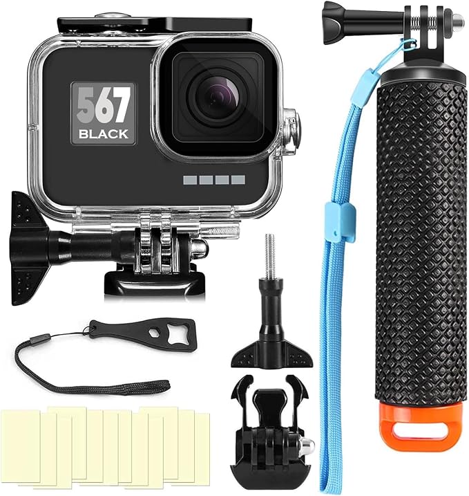 Compatible for Go Pro Hero 7 6 5 Black Waterproof Housing Case 45M/147FT by BODQQ
