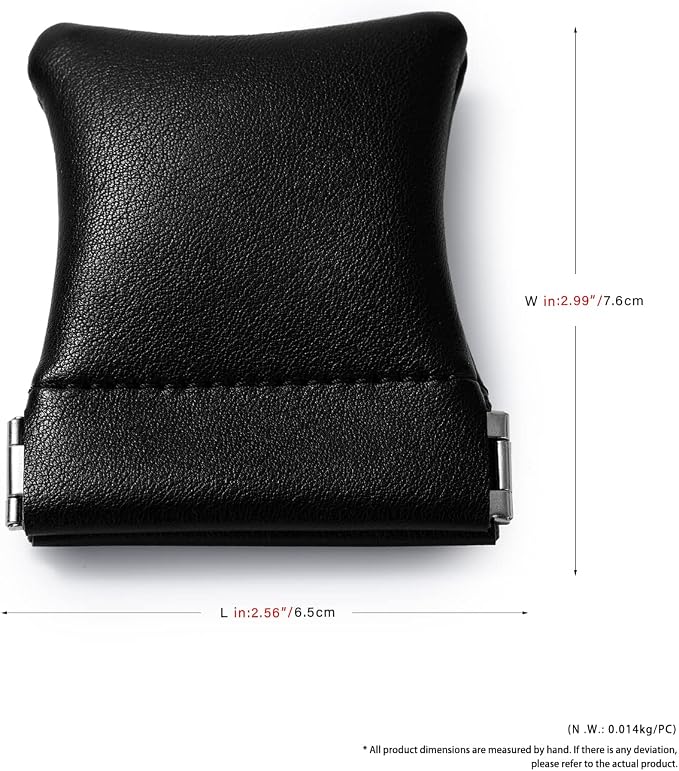 2 Pack PU Leather Slim Engagement Wedding Ring Pouch Leather Jewelry Pouch - Image 8