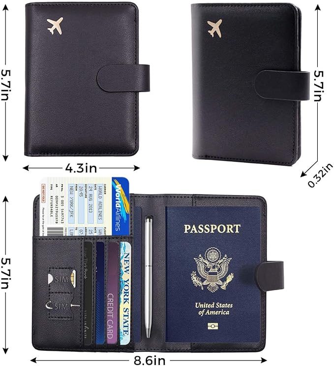 Melsbrinna Premium Leather Passport Holder Covers Case, Waterproof Rfid - Image 4