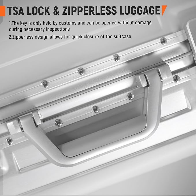 UrbanExplorer All Aluminum Carry On Luggage 22x14x9 Airline Approved Heavy Duty - Image 9
