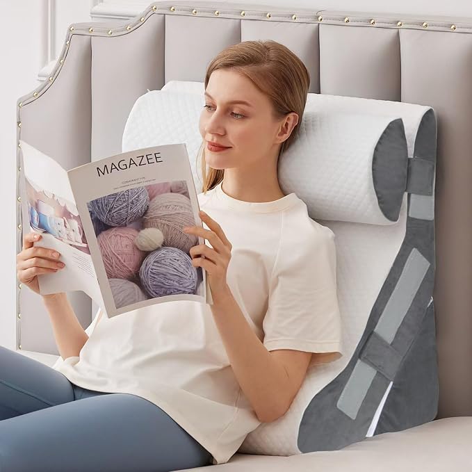 3PCS Bed Wedge Pillow for Headboard, Adjustable Wedge Pillow for Sleep Apnea by MEGCXIT