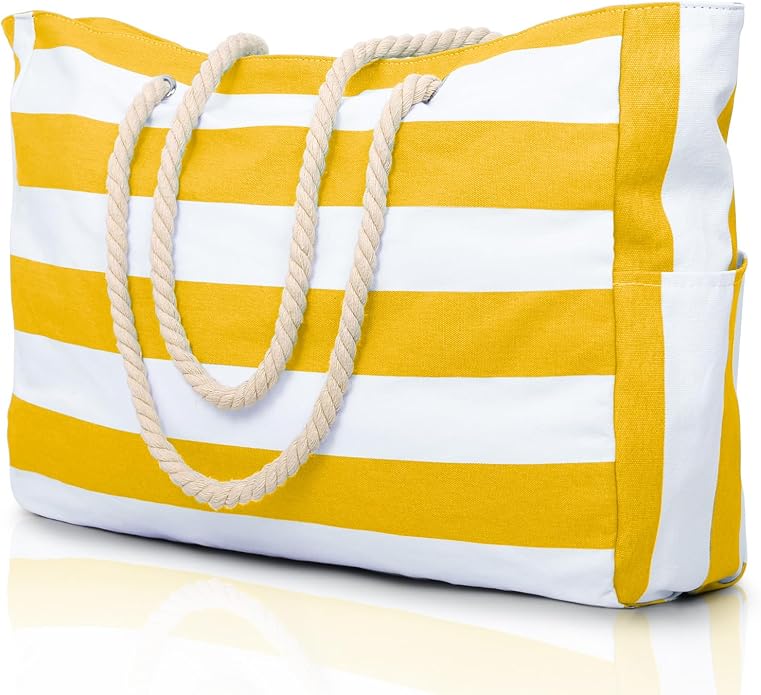Becokan Beach Bags for Women Large Waterproof Beach Tote Bag Zipper Beach Bags by BecokanBeachBagSpecialist