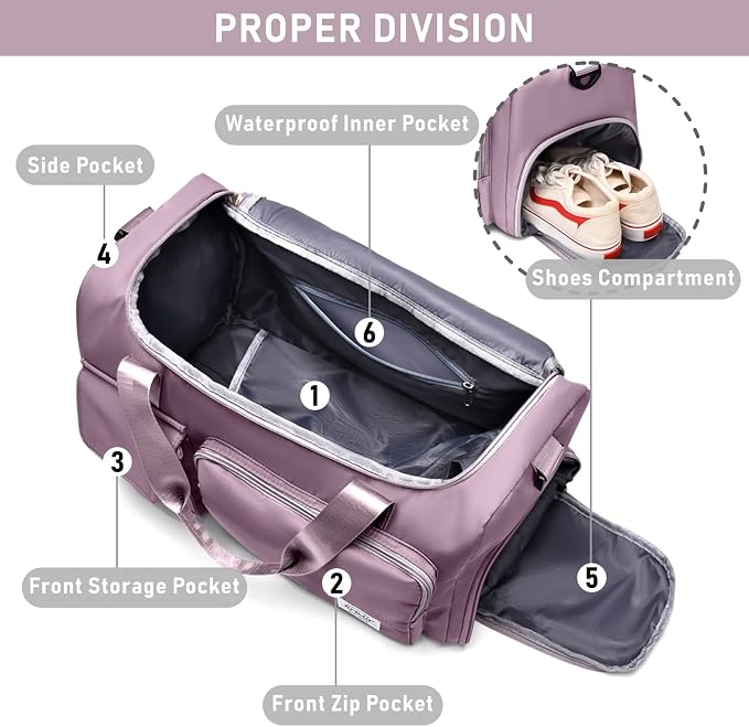 NPBAG Women Travel Duffel, Gym Workout Overnight Bag, Mommy Hospital Bag - Image 4