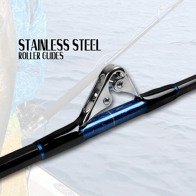 Fiblink Saltwater Offshore Heavy Trolling Fishing Rod Big Game Conventional - Image 3