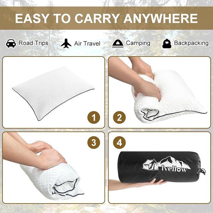 Ivellow Travel Pillow Cooling Camping Pillow - Image 7