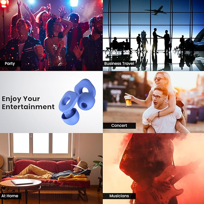 2 Pairs of Earplugs for Sleeping, Reusable Hearing Protection Earplugs - Image 7