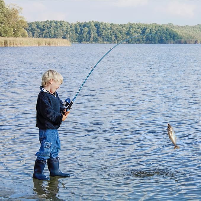 LEOFISHING Portable Kids Fishing Rod Set 2Pack Telescopic Fishing Poles - Image 7