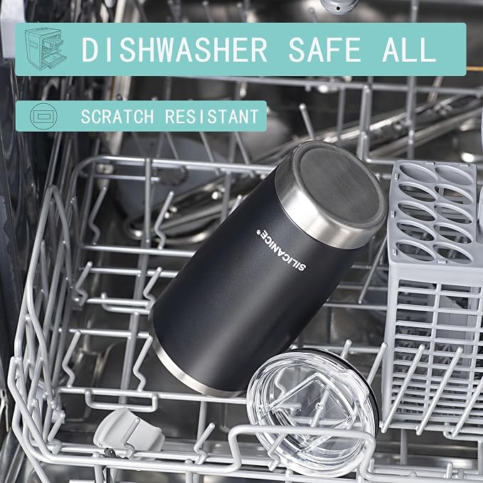 Black 20 oz Stainless Steel Double Wall Vacuum Insulated Tumbler - Image 6