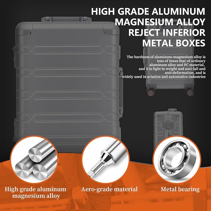 WEICHEN All Aluminum Magnesium 24 Inch Luggage - Image 4