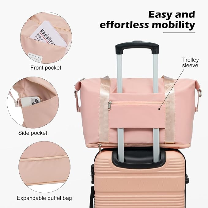 LONG VACATION 3 Piece Carry On Luggage 20 Inch Suitcase - Image 5