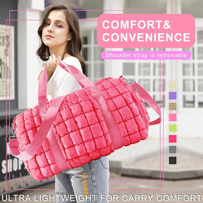 Quilted Travel Duffle Bag Gym Bag - Image 8