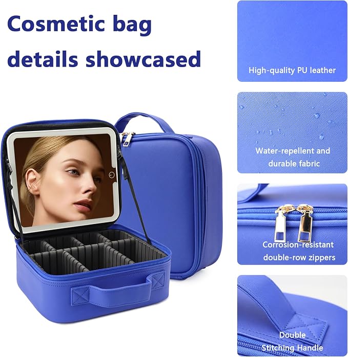 Travel Makeup Bag for Makeup Artists Large Makeup Case, - Image 6