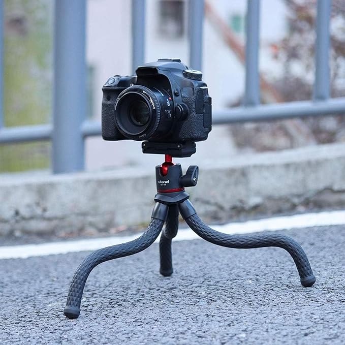 ULANZI Camera Tripod, Mini Flexible Stand w Hidden Phone Holder w Cold Shoe - Image 9