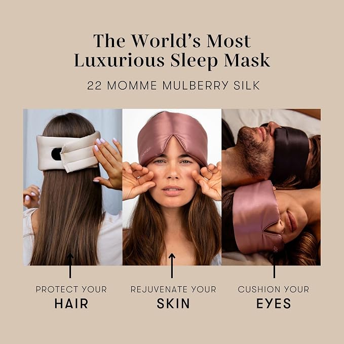 DROWSY Silk Sleep Mask. Face-Hugging, Padded Silk Cocoon - Image 5