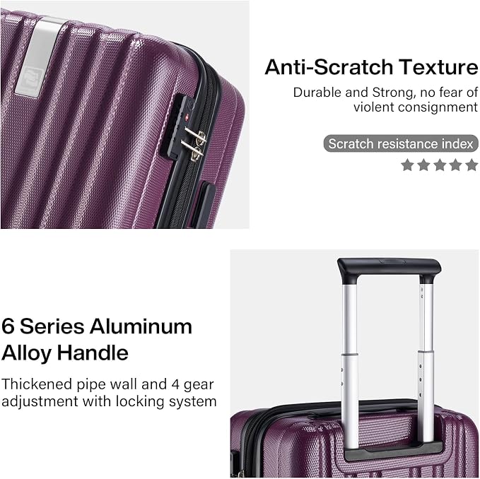 Hanke 29 Inch Expandable Checked Luggage Lightweight PC Hard Shell Luggage - Image 6