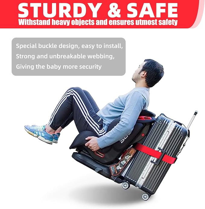 Car Seat Travel Belt to Suitcase, Car Seat Travel Strap to Convert Kid Car Seat - Image 3