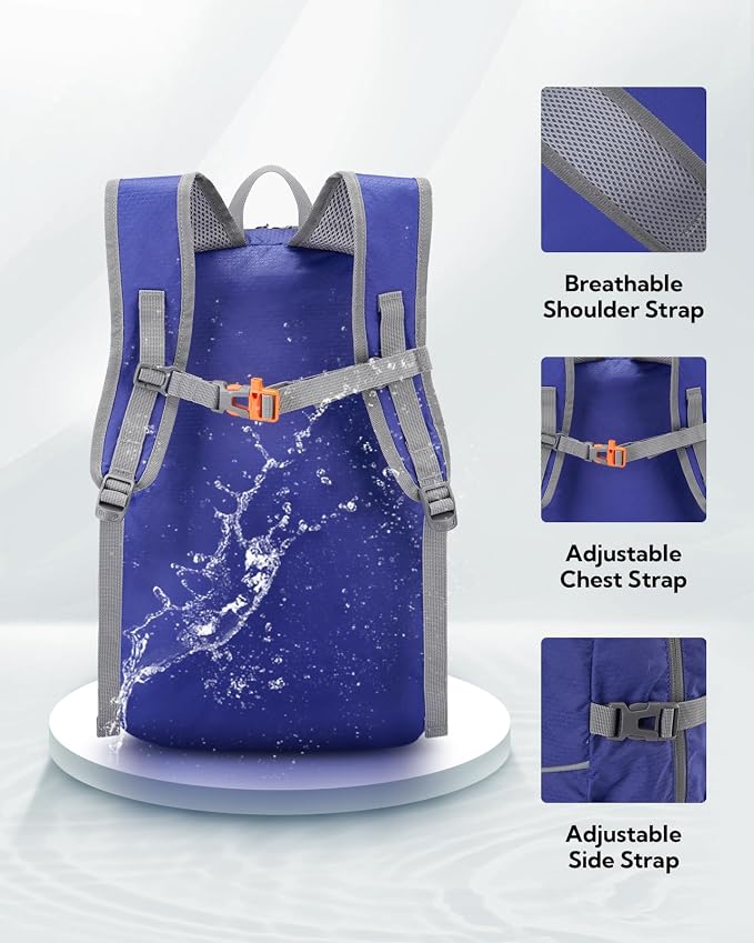 WATERFLY Hiking Foldable Daypack Backpack: 25L Ultra Lightweight Packable - Image 4