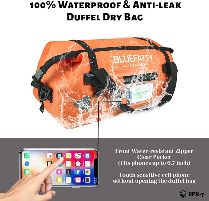 Waterproof Motorcycle Duffel Bag Roll Top Dry Duffel Bag - Image 2