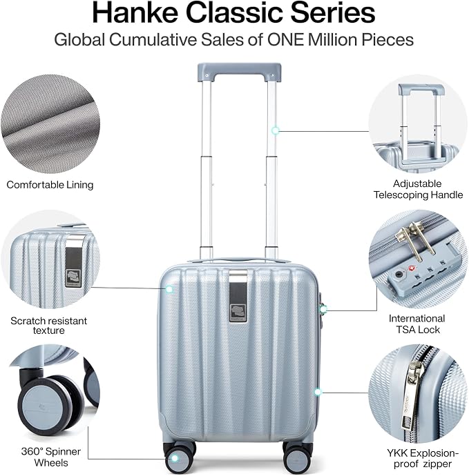 Hanke 14 Inch Underseat Carry On Luggage - Image 4