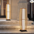 Grand patio 2-Piece Outdoor Floor Lamp Solar Powered Lantern Waterproof Wicker by GrandPatio