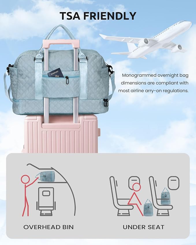 Gifts for Teen Girls-Initial Duffle Bag - Image 5