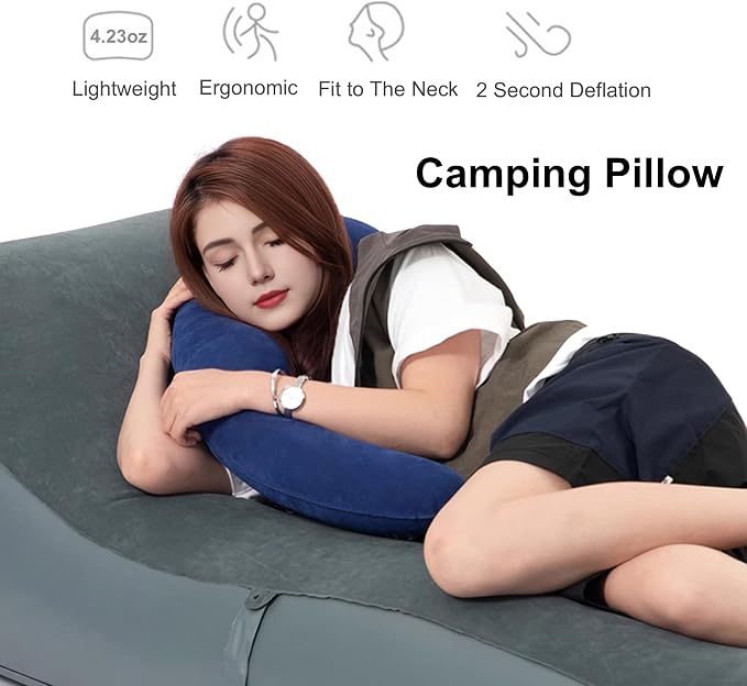 Inflatable Neck Pillow for Traveling on Plane, Inflatable Travel Pillows for - Image 5