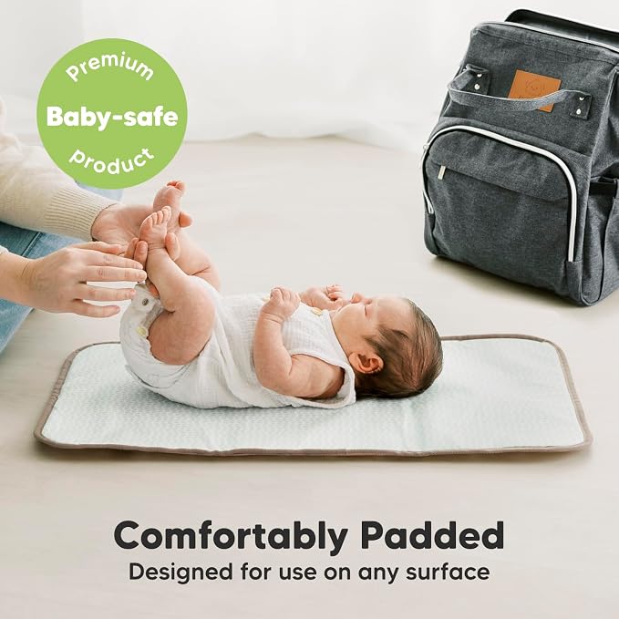 KeaBabies Portable Diaper Changing Pad, Easy Wipe Clean - Image 5