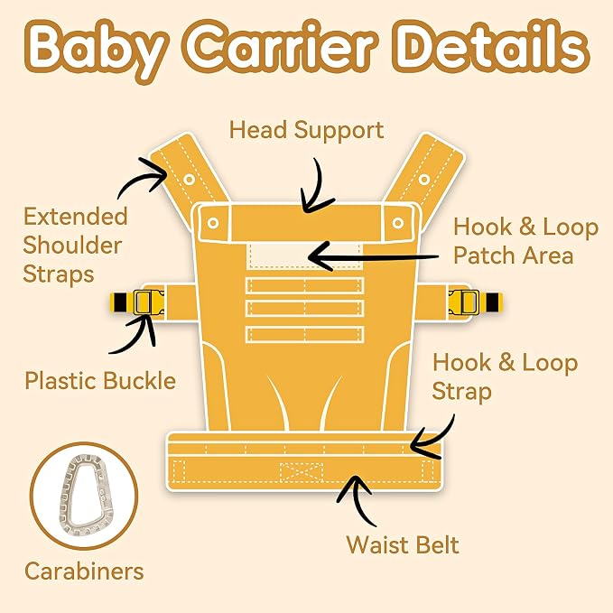 Baby Carrier, Lumbar Support Infant Carrier - Image 3
