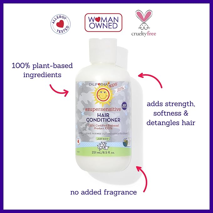 California Kids Conditioner | Super Sensitive | Unscented | 100% Plant-Based | - Image 2