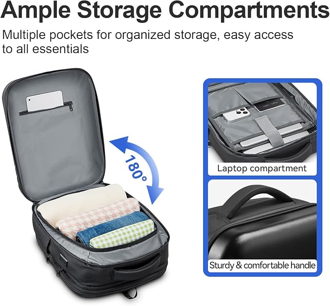 SOKOK Carry On Travel Backpack Waterproof Business Backpack Expandable - Image 4