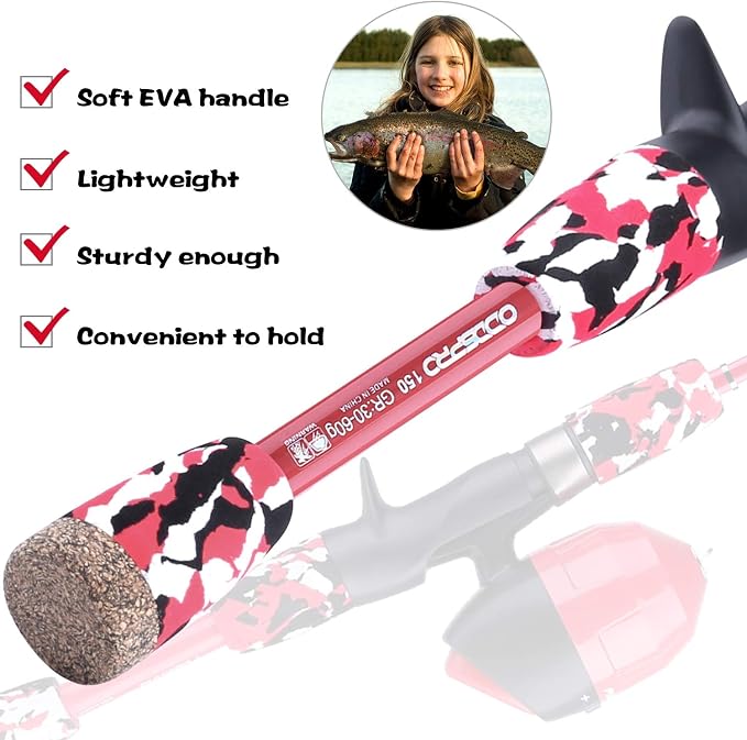 ODDSPRO Kids Fishing Pole Pink, Portable Telescopic Fishing Rod and Reel Combo - Image 3