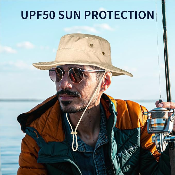 Sun Hats for Men Women Boonie Hat Foldable Fishing Hat UPF 50+ Bucket Hat for - Image 5
