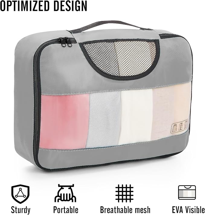 Veken 8 Set Packing Cubes for Travel Essentials, Suitcase Organizer Bags in 4 - Image 4