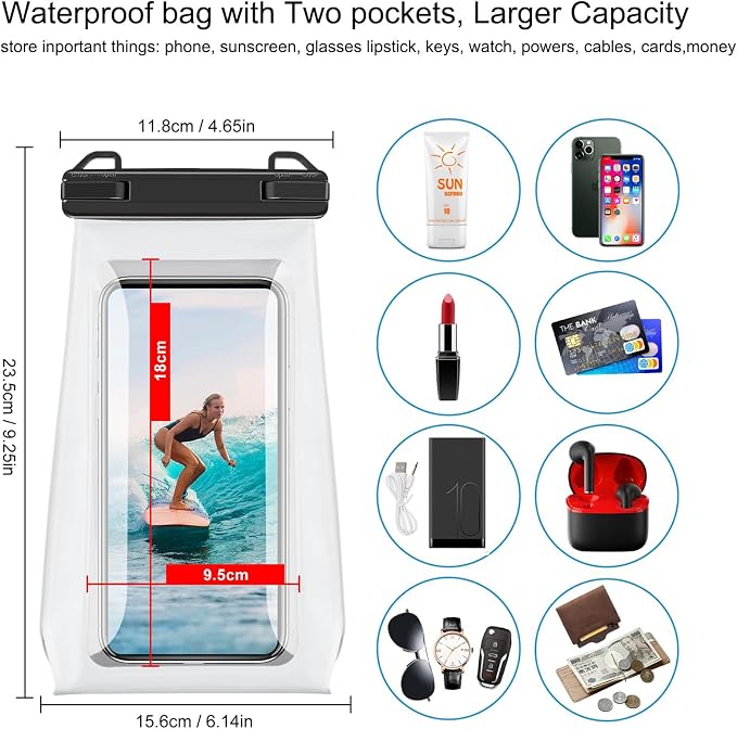 Large Capacity Waterproof Phone Pouch Floating, Waterproof Bag Case - Image 2