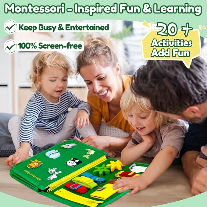 Qizfun Busy Board Book Montessori Toys - Image 2