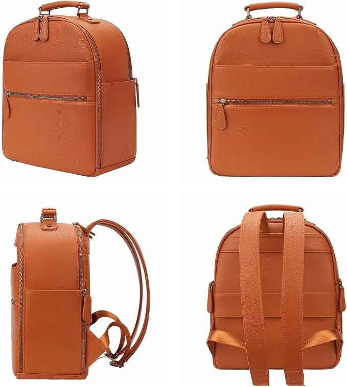 Small Camera Backpack, Classic PU Leather - Image 6
