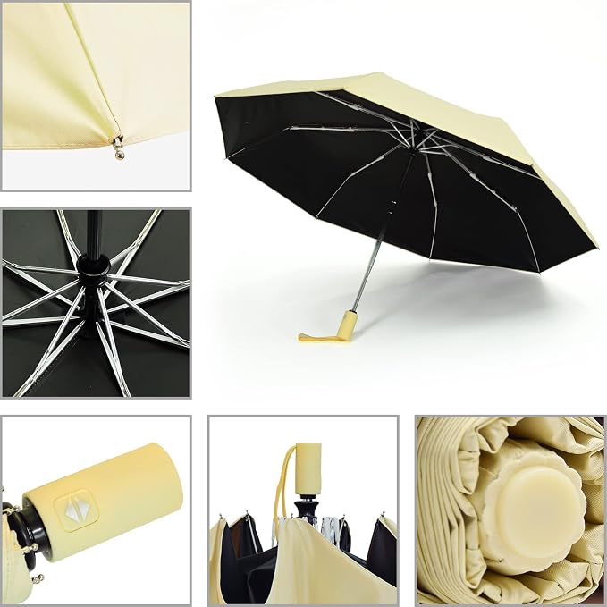 SY COMPACT Umbrella Automatic Travel Waterproof Light Folding Umbrellas Easy - Image 4